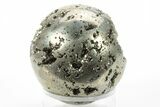 Polished Pyrite Sphere - Peru #228367-2